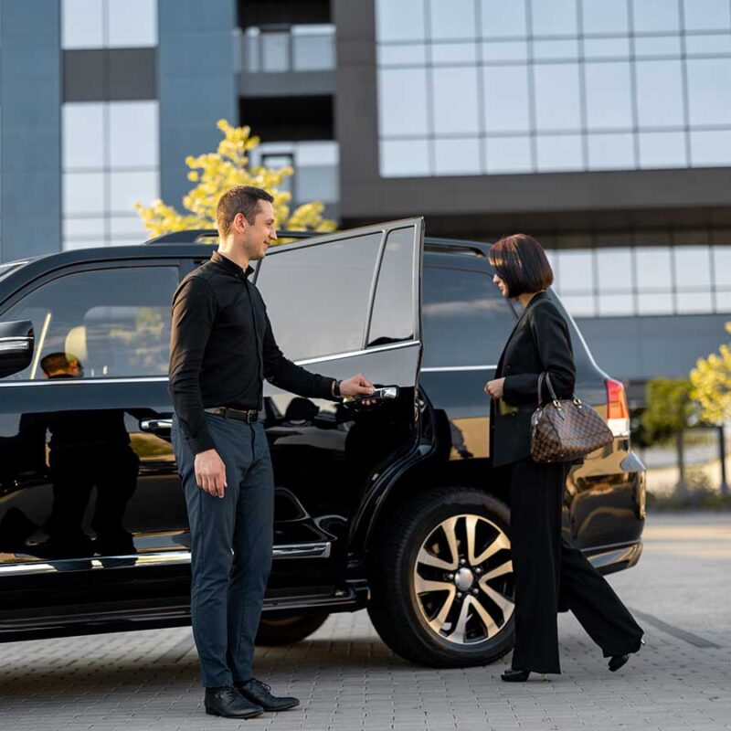 Car pick up at airport.