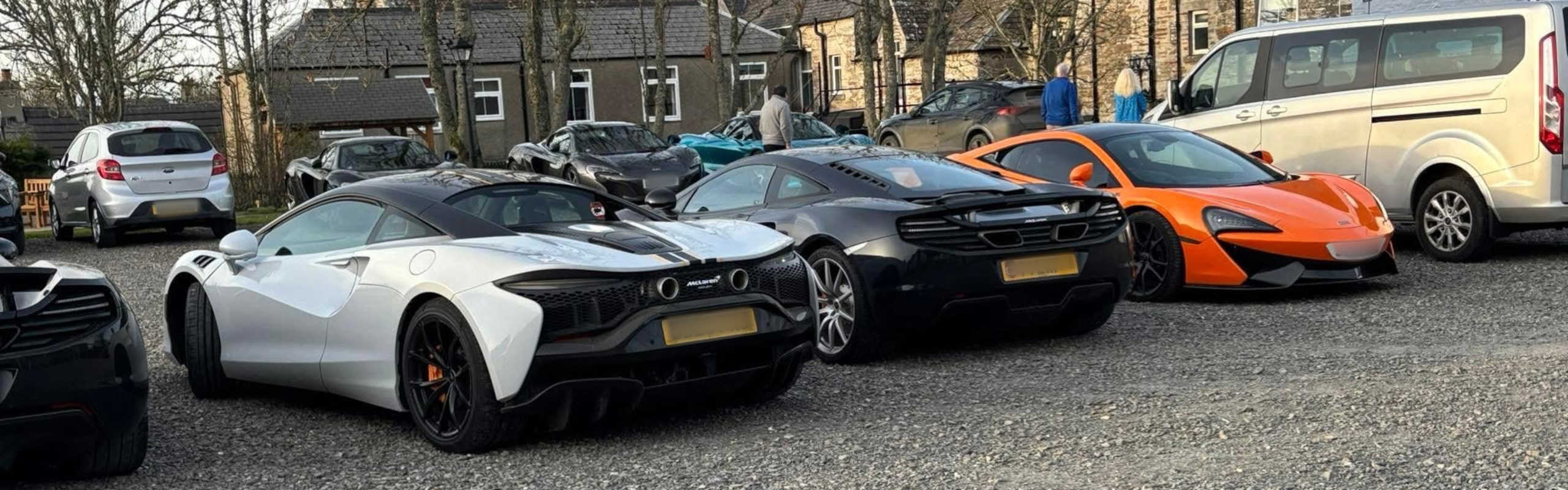 Supercars outside the Ulbster Arms Hotel in Caithness