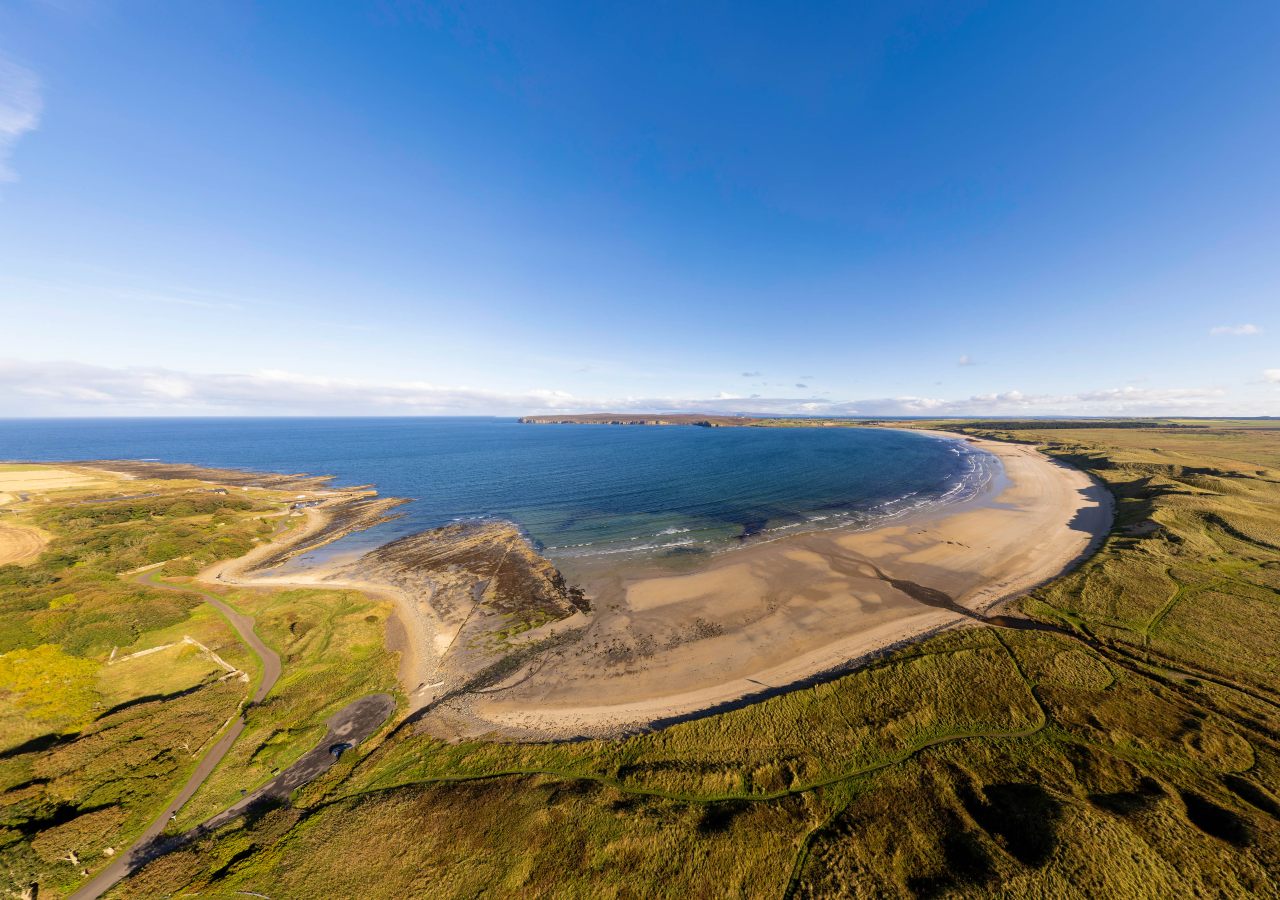 Dunnet Bay Beach in Caithness on the North Coast 500.