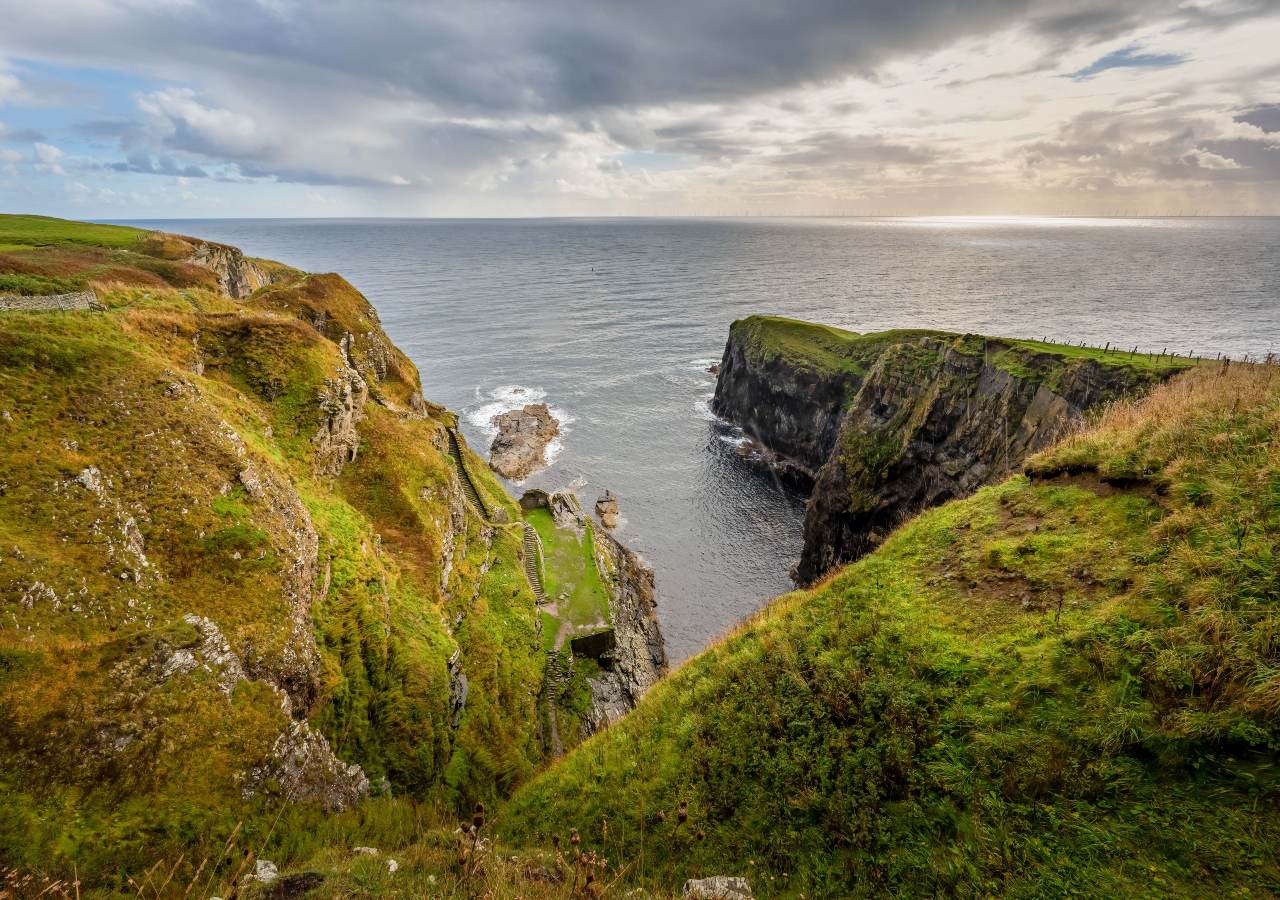 Whaligoe Steps in Caithness on the NC500 coastline.