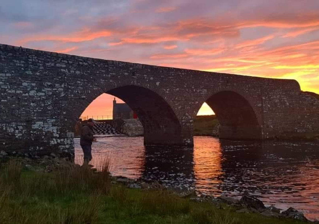 Sunset on the Bridgepool in Scotland