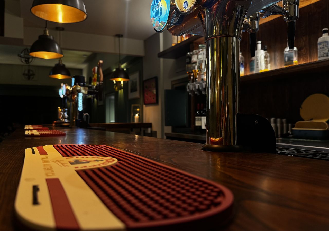 Closeup of Ulbster Arms Hotel bar